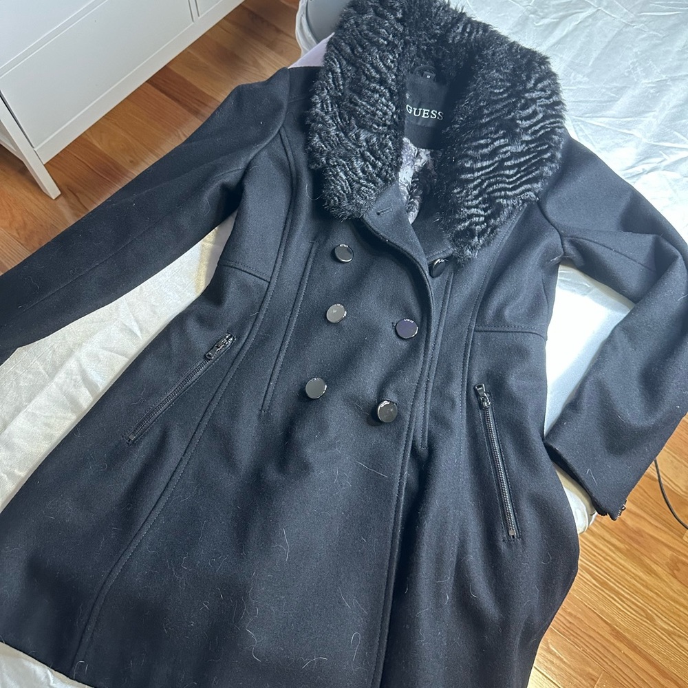 Wool Guess Jacket with fur neck